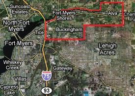 Clicking on this image will display all East Fort Myers, Florida Gulf access listings (includes Buckingham, Fort Myers Shores & Alva)