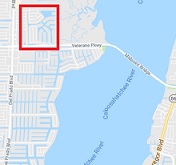 Four Mile Cove in Cape Coral map