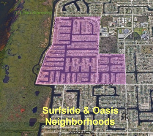surfside and oasis map