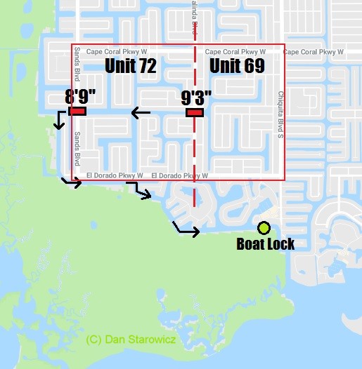 Boating access out of unit 69 and unit 72 in cape coral